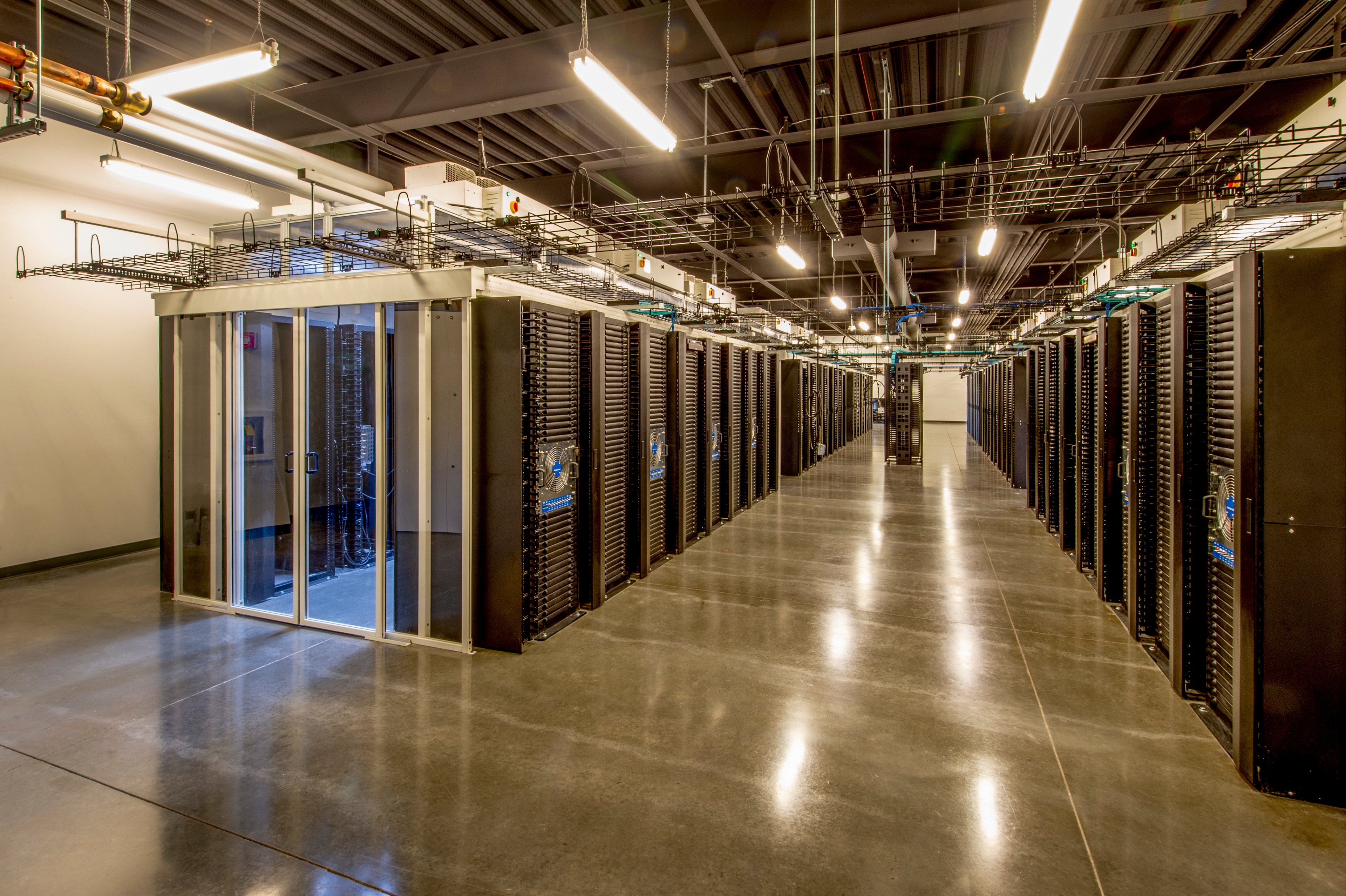 the inside of a data center