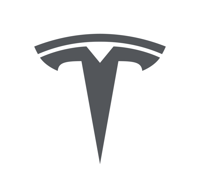 cool grey Tesla logo