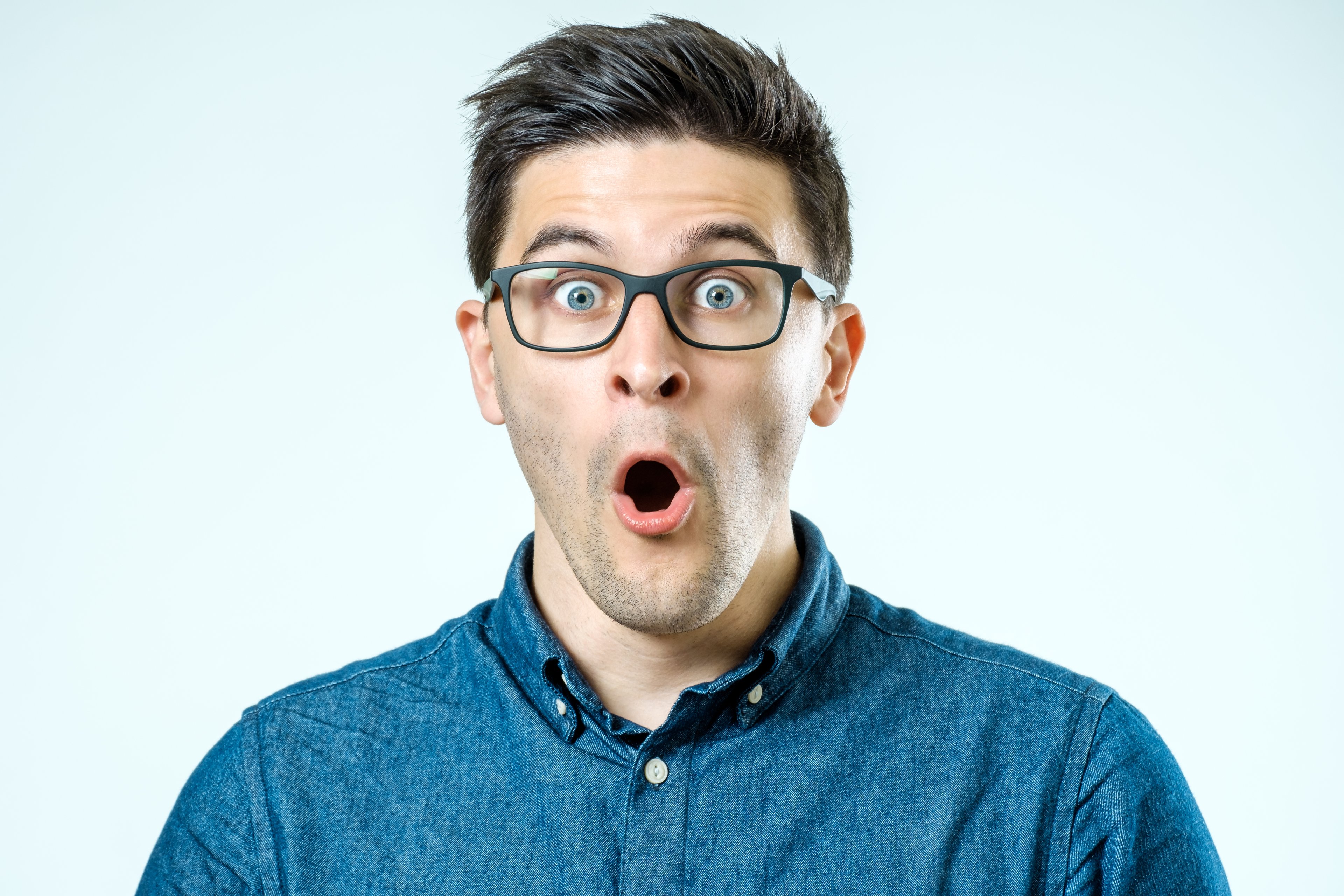 Person very surprised