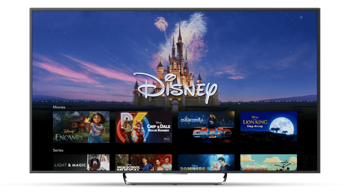 A landing page for Disney+
