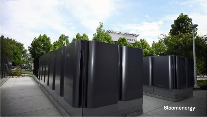 Bloom Energy boxes at Yahoo HQ.