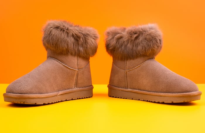 A pair of UGG boots.