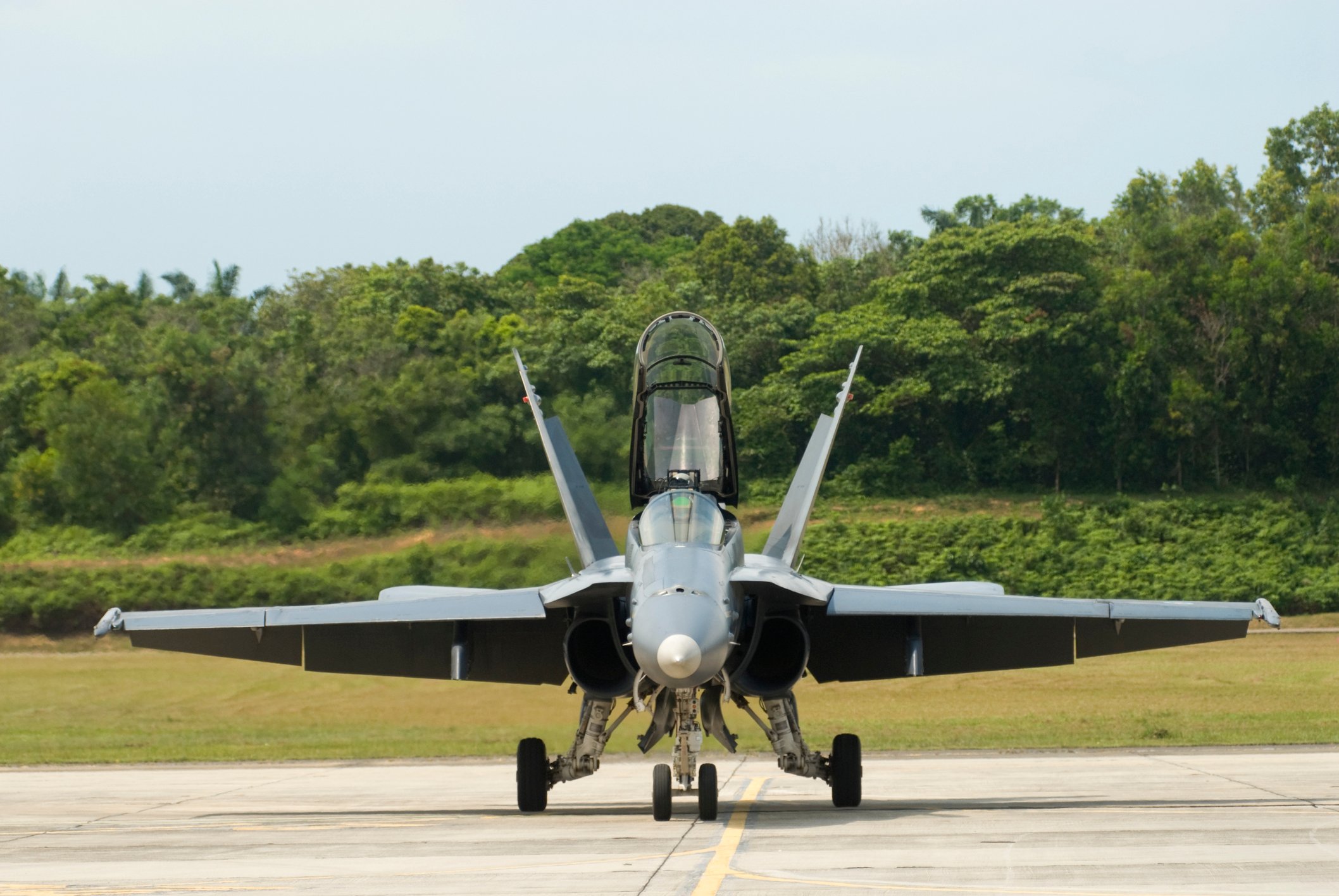 Boeing FA-18 Super Hornet on the tarmac