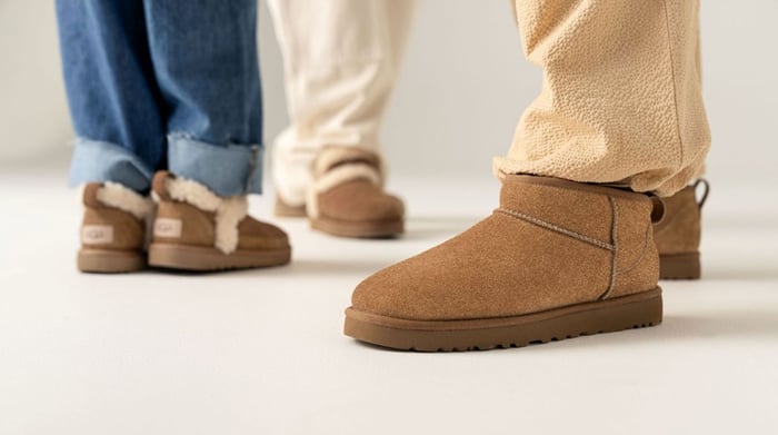 People are wearing UGG boots. 