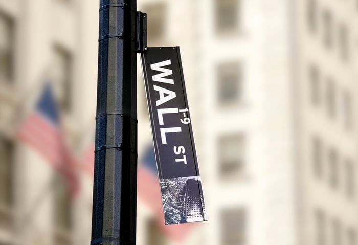 Wall Street sign broken