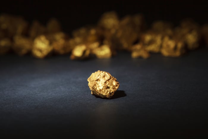 Gold nuggets.