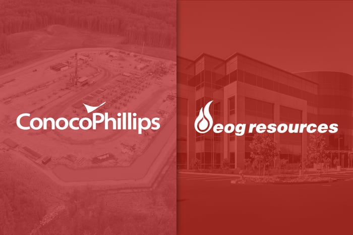 The logos of ConocoPhillips and EOG Resources. 