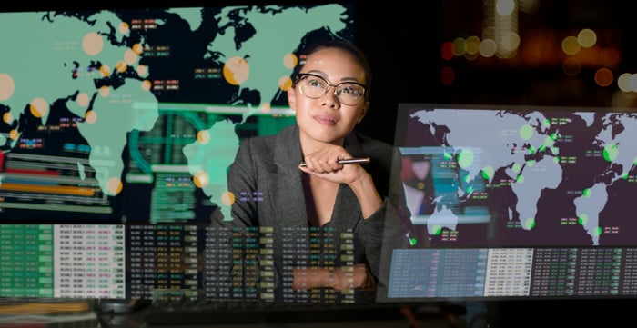 An international stock investor follows the market.