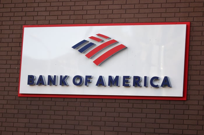 Bank of America sign.