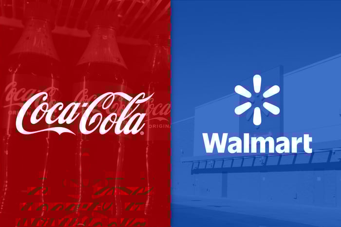 Walmart and Coca-Cola logos