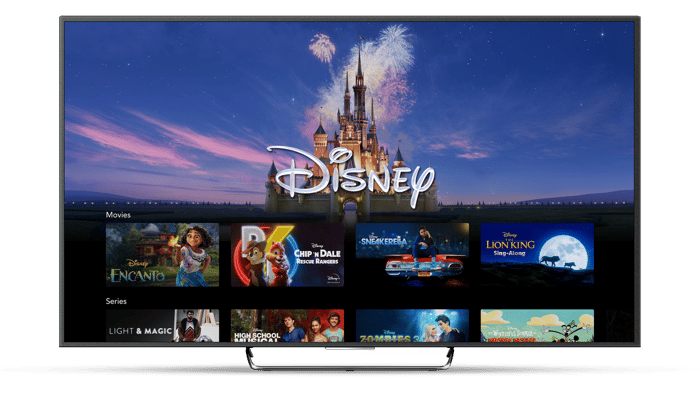 The landing page for Disney+