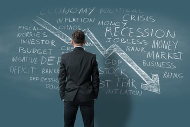 worried investor recession