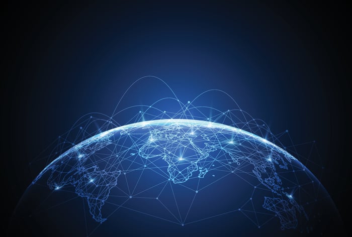 Artist's rendering of Earth as seen from space.