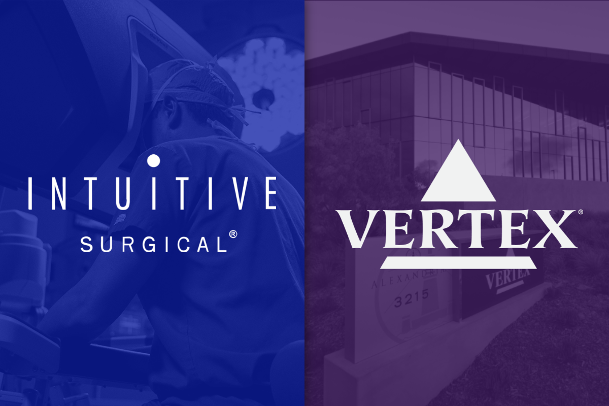 Intuitive Surgical and Vertex Pharmaceuticals logos