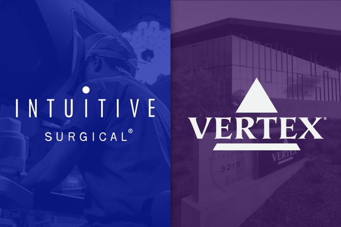 Intuitive Surgical and Vertex logos