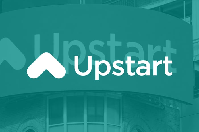 Upstart logo on company image.
