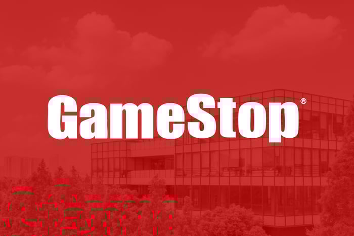 Gamestop logo.