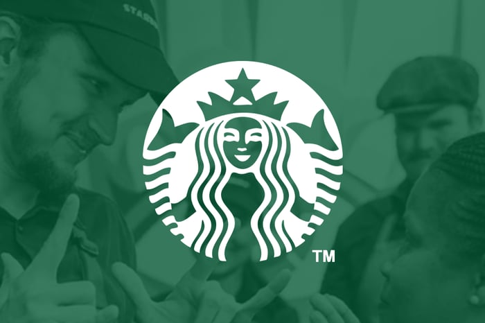 Starbucks logo.