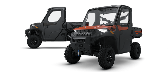 Polaris ATVs. 