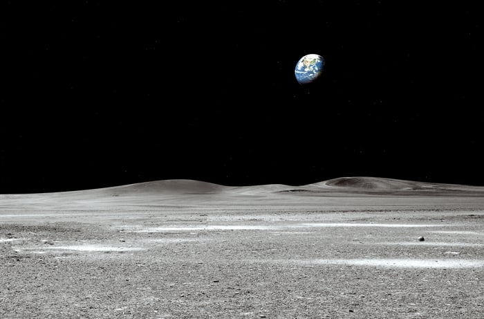 A view of Earth from the Moon