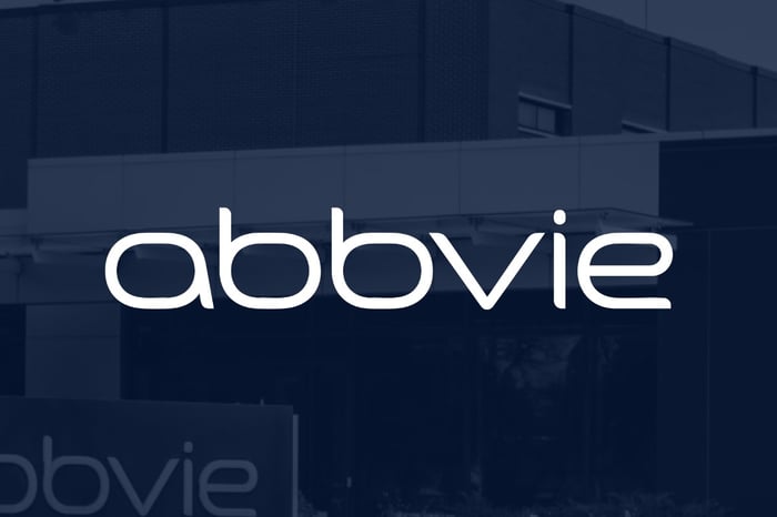 The word "AbbVie" set against a dark background.