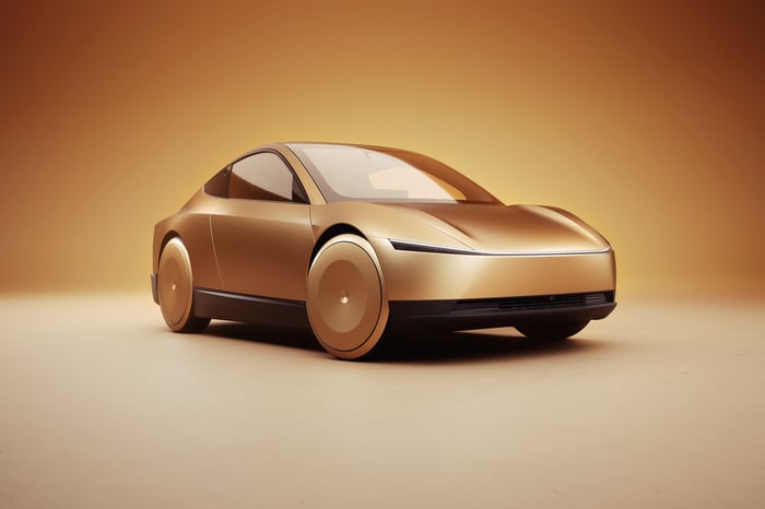 A Tesla Cybercab.