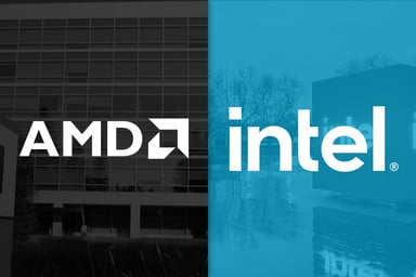 amd and intel logos