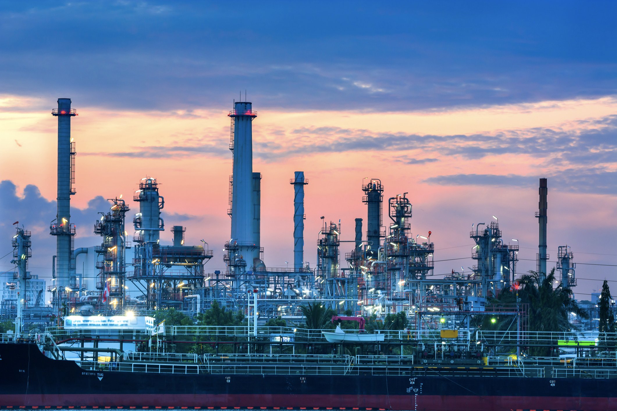 Oil refinery in morning (1)
