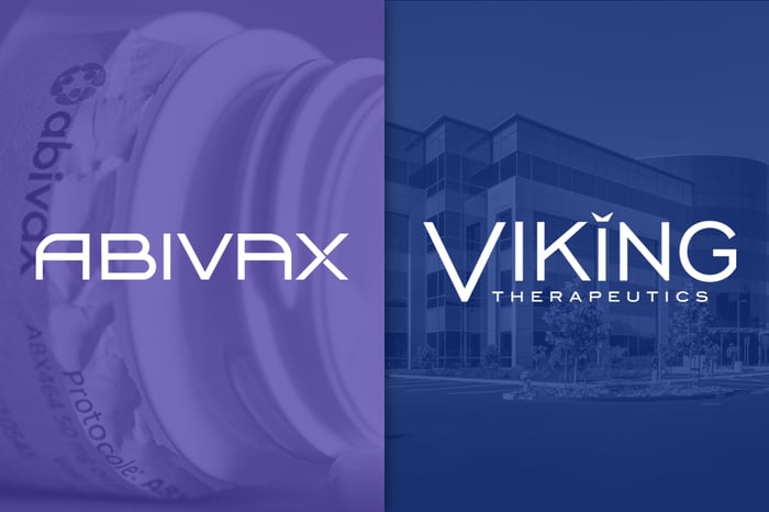 Abivax and Viking Therapeutics logos.