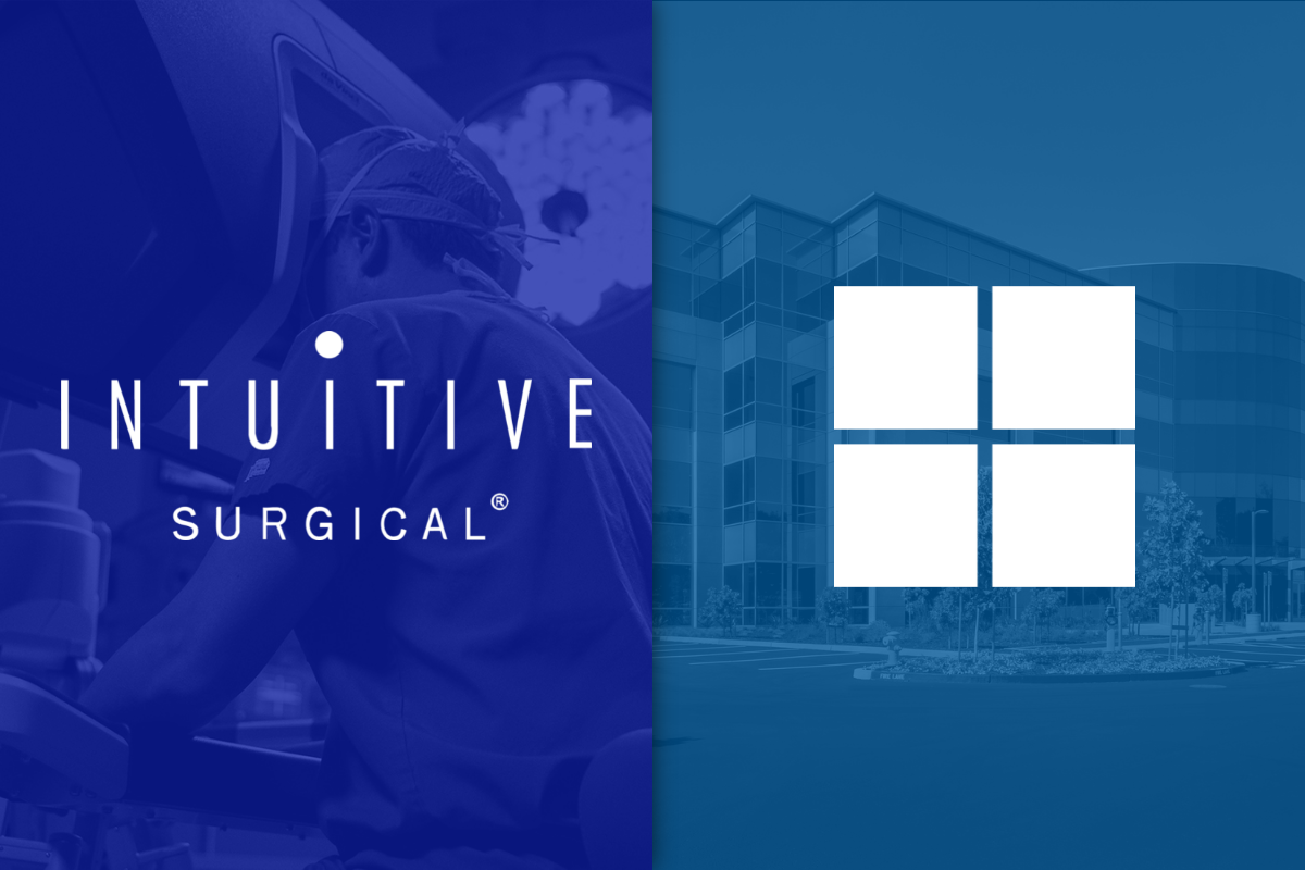 Intuitive Surgical and Microsoft logos