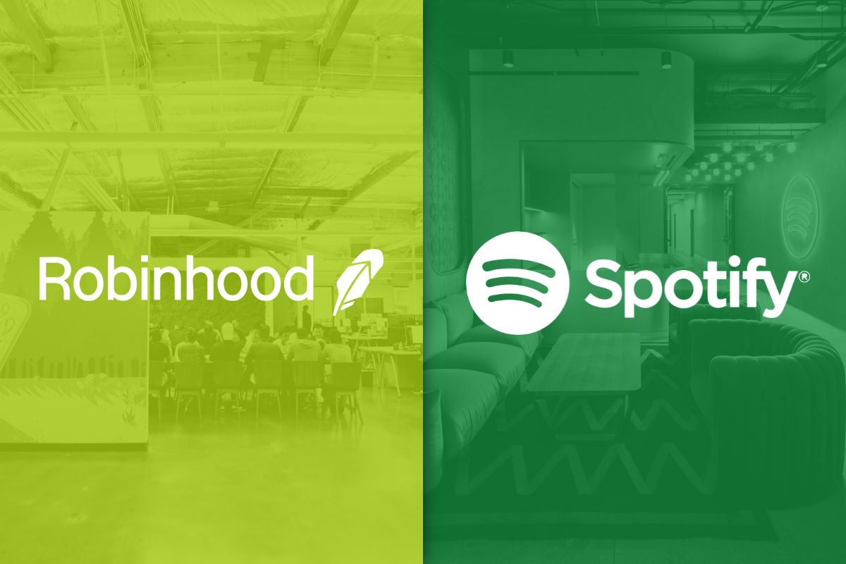 Robinhood and Spotify logos