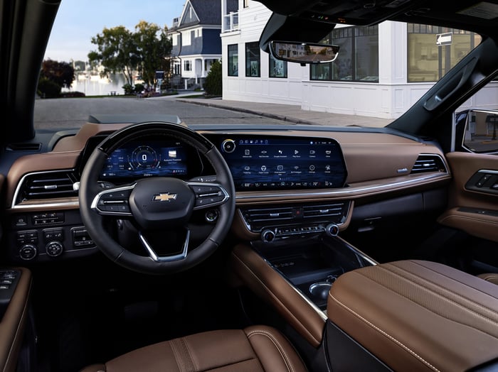 Interior of a Chevrolet vehicle.