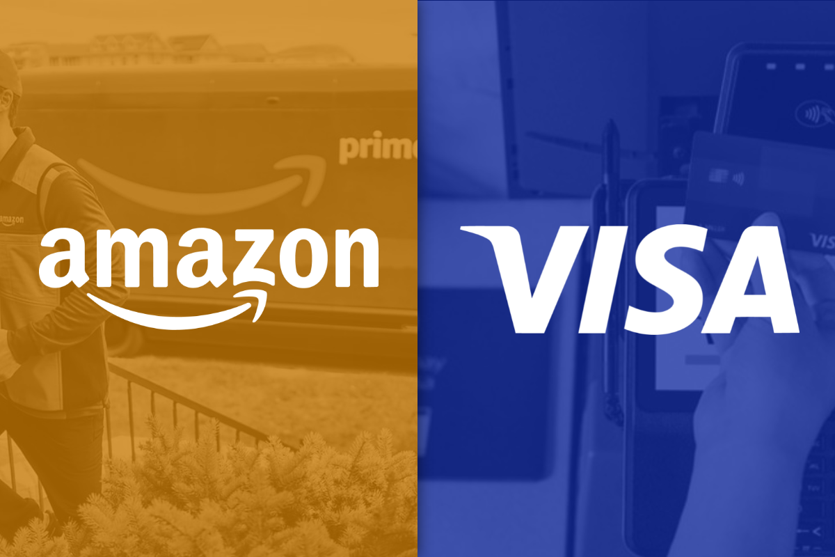 Amazon and Visa logos
