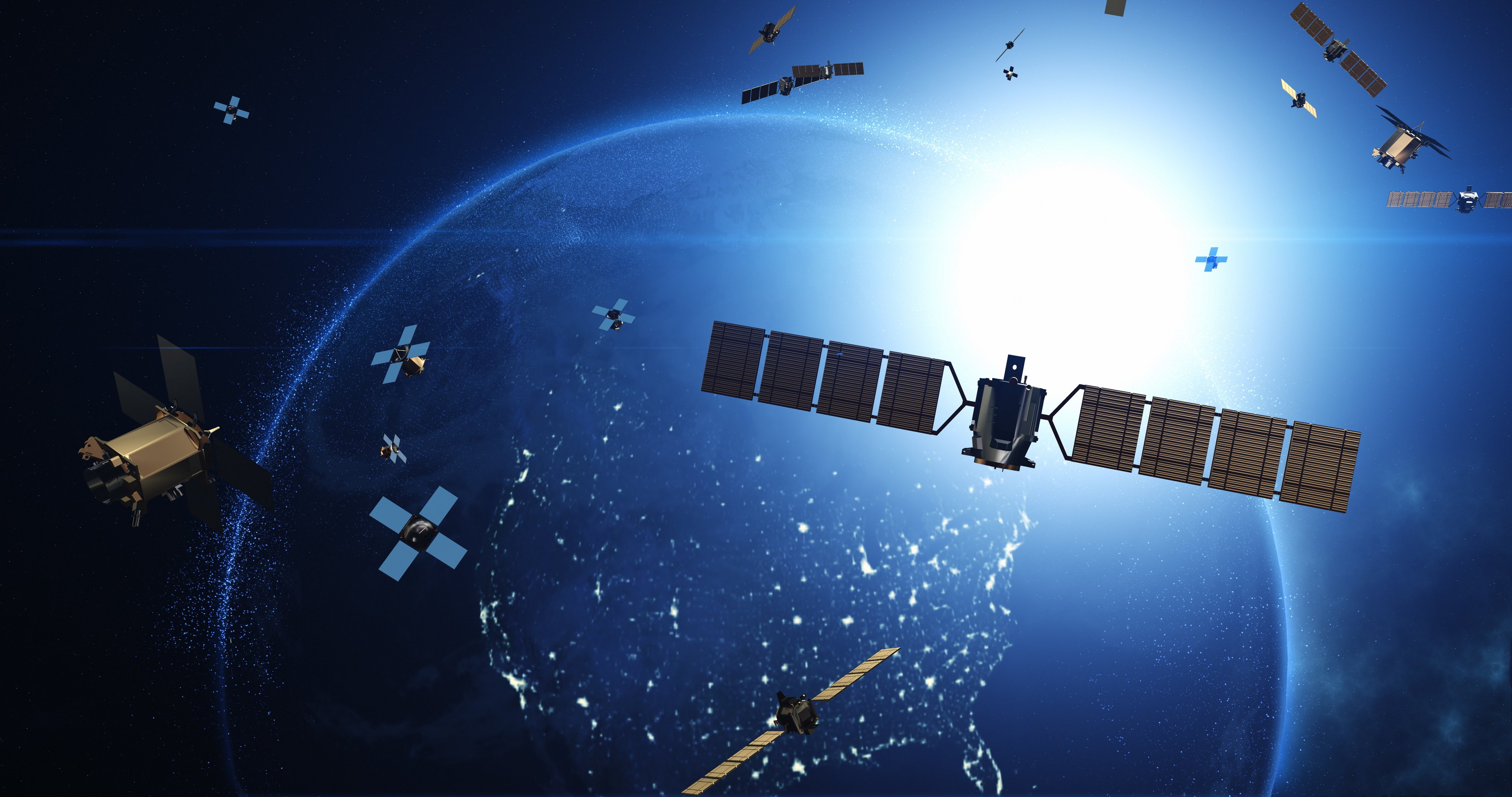 Earth orbit crowded will all sorts and manner of satellites.