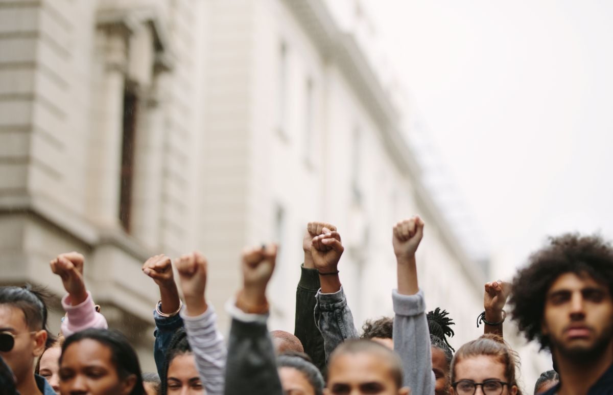 Getty protest fighting injustice march for freedom
