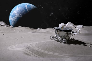 abandoned rover on moon getty