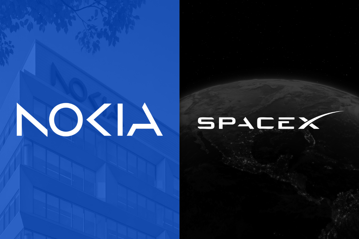 Nokia and SpaceX logos side by side
