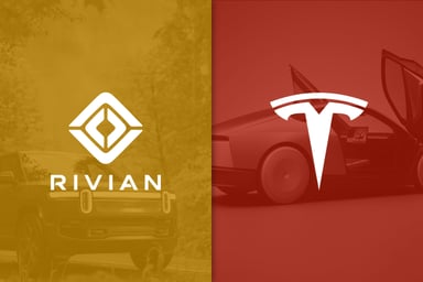 Rivian and Tesla Logos