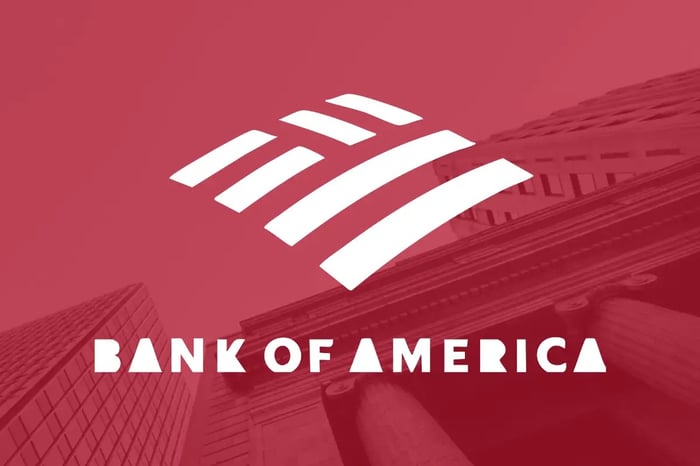 Bank of America headquarters with logo overlaid on top. 