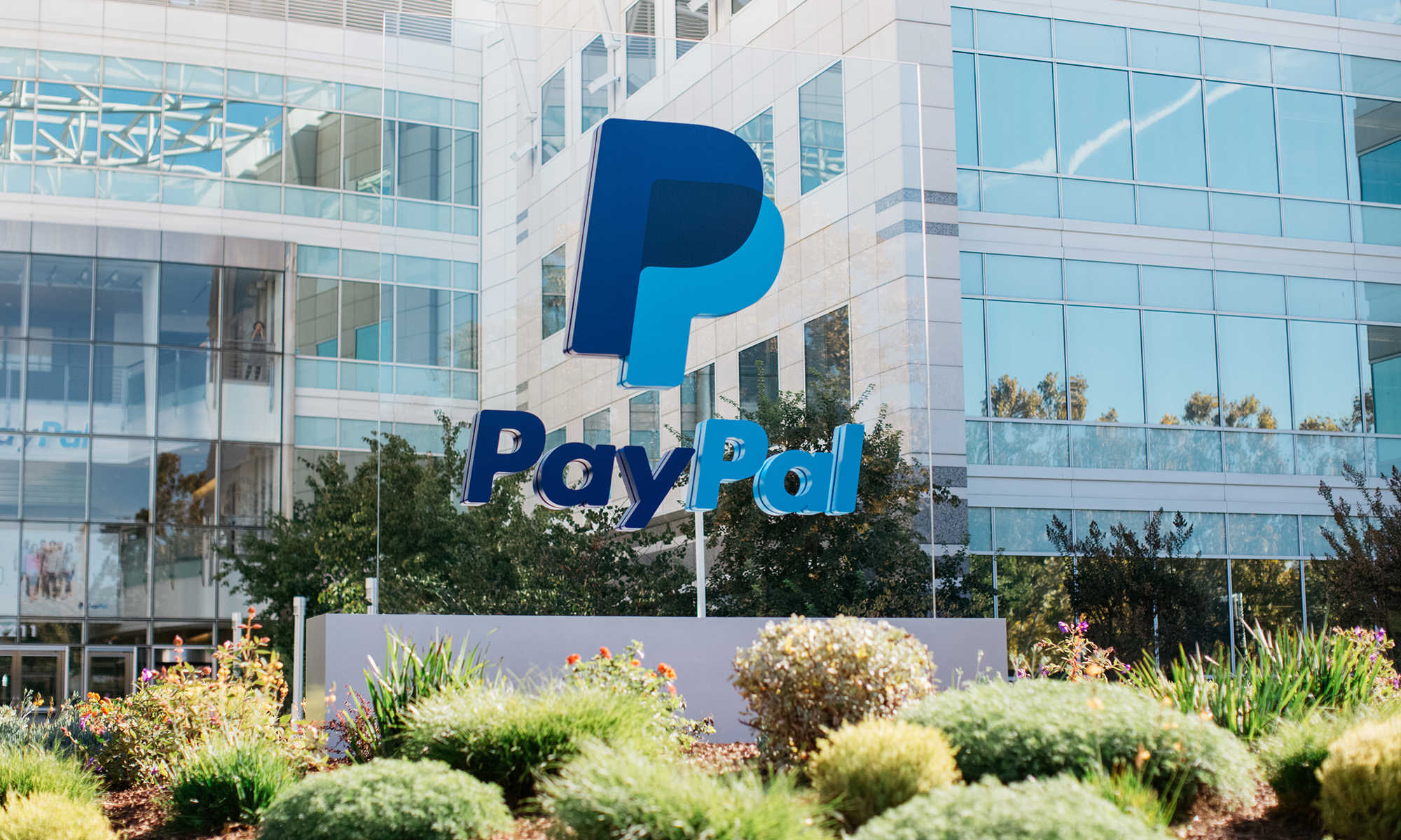 san jose office with PayPal sign outside with logo_PayPal