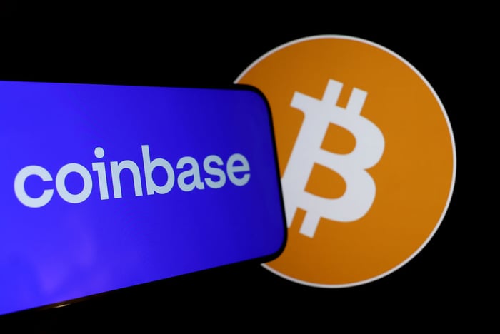 Coinbase logo.