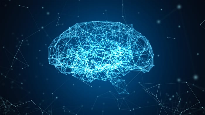 A digital illustration of a brain.