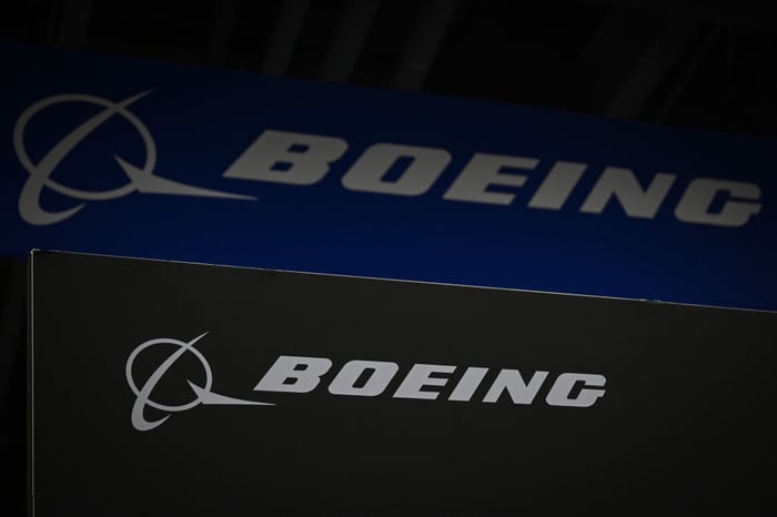 Boeing logo.