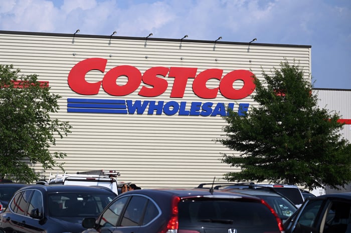 A Costco storefront.