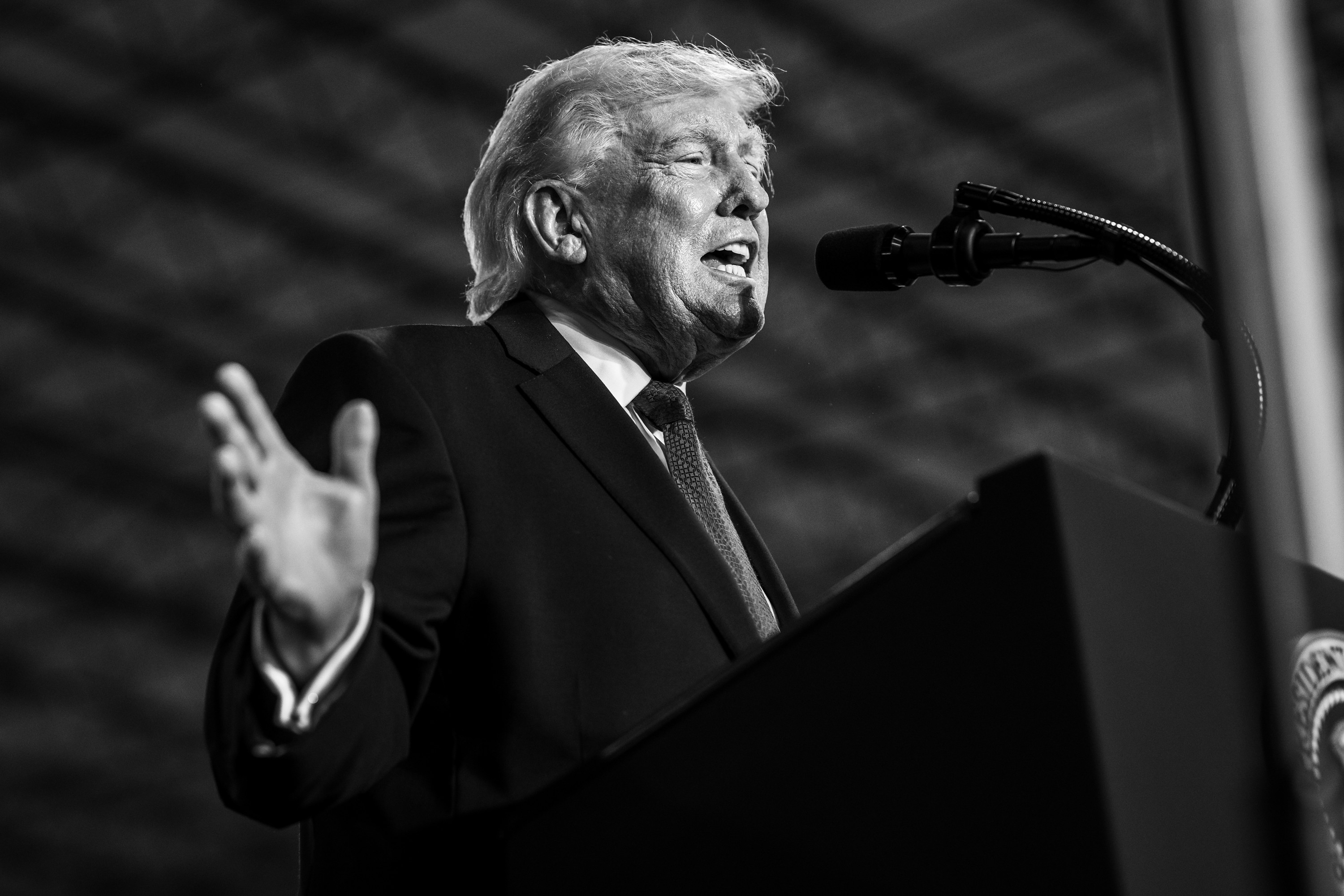 President Donald Trump WH Photo Manufacturing Remarks BW Joyce N Boghosian