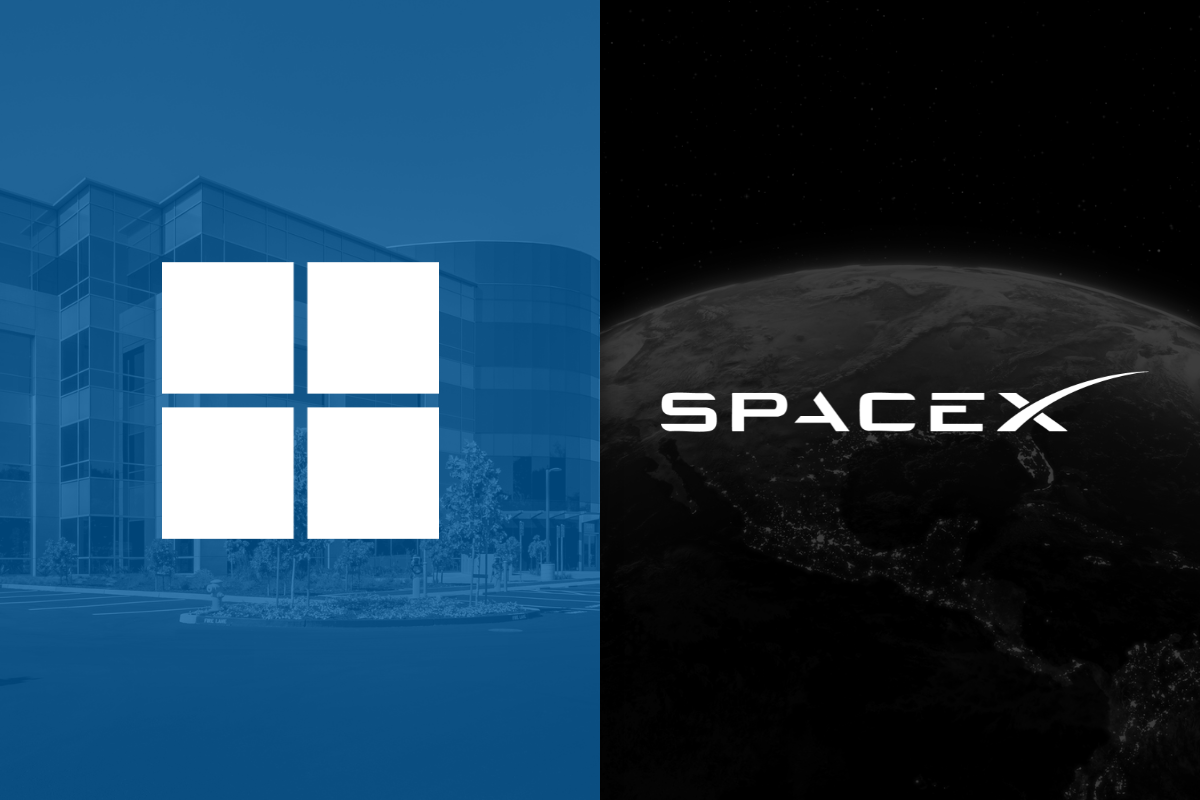 Microsoft and SpaceX logos