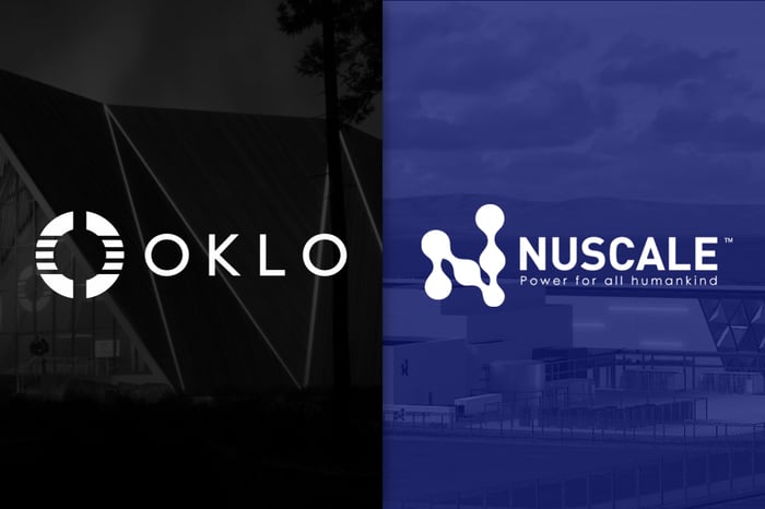 Oklo and NuScale's logos.