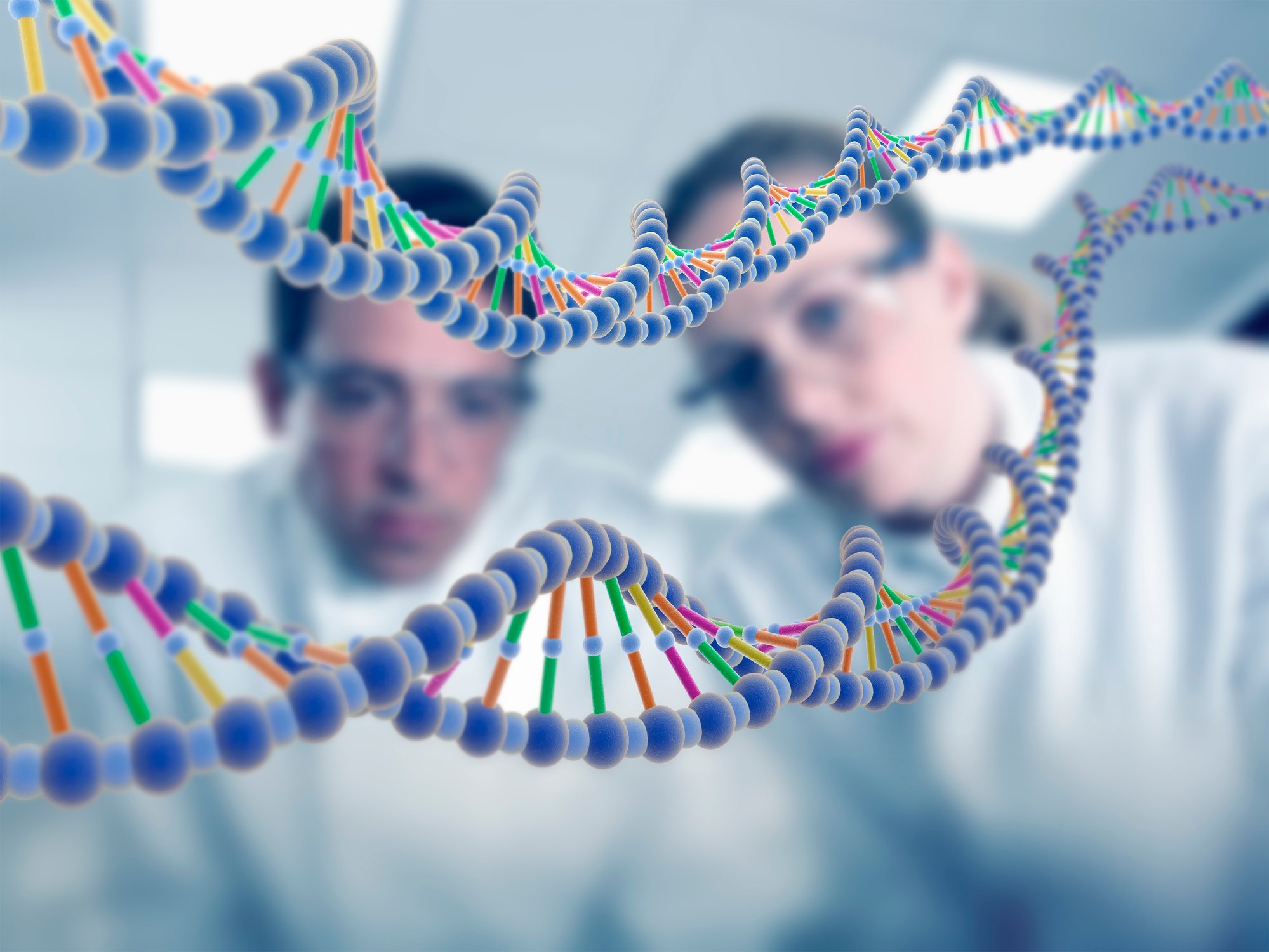Scientists study strands of DNA