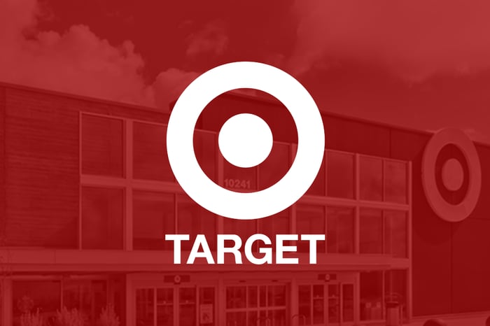 Target's logo on a red backdrop.