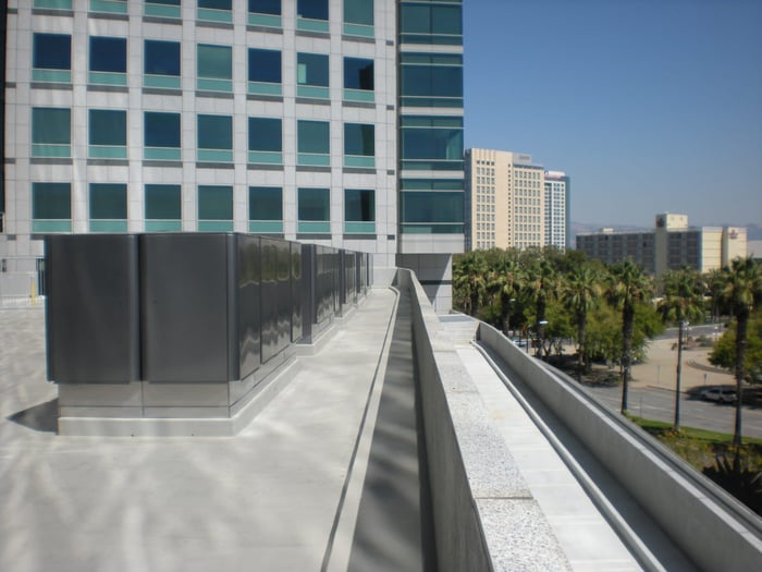 Bloom's energy servers on a roof. 